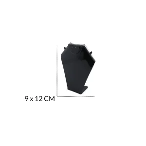Exhibidor cuello acrilico plano pequeño negro 12x9cm / x unidad / Ref-08855NN / Ref-08855NN