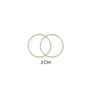 Herraje goldfilled para arete aro 3cm /  x PAR / Ref-gh0165
