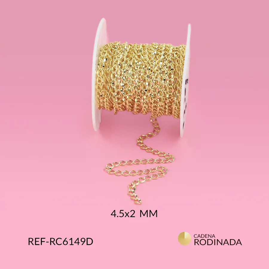 Cadena covergold eslabón rombo plano x mt - Imagen 2