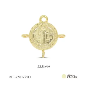 Medalla zamak san benito 22.5mm x und