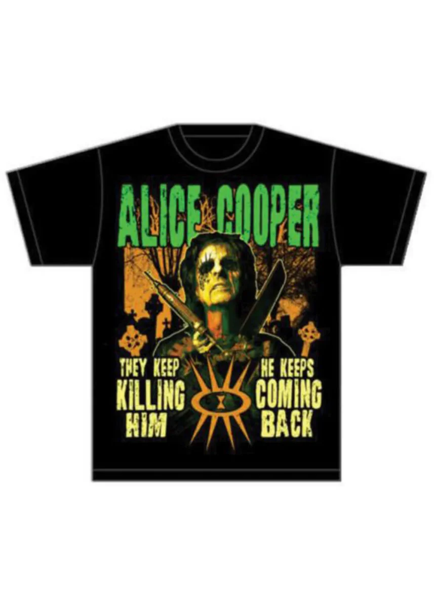 Band Shirts Alice Cooper Graveyard T-Shirt Black - Imagen 2
