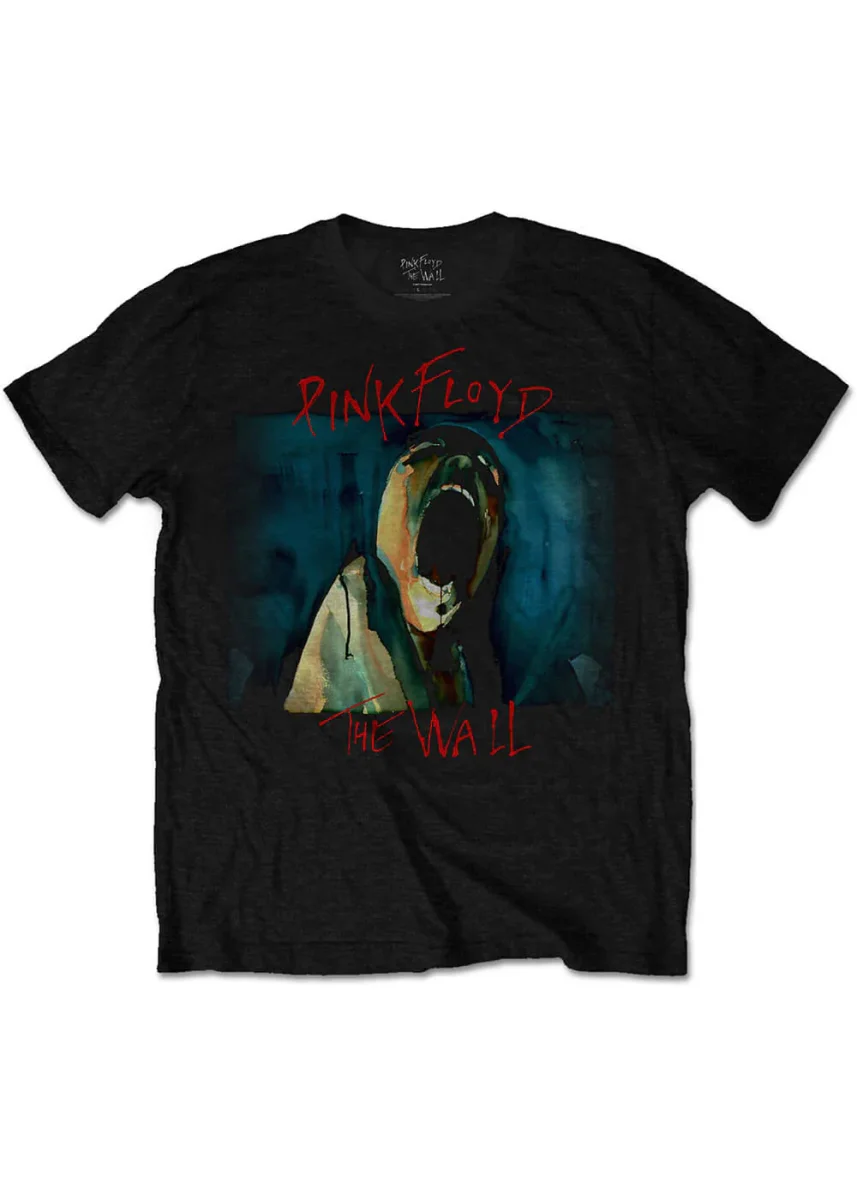 Band Shirts Pink Floyd The Wall Scream T-Shirt Black - Imagen 2