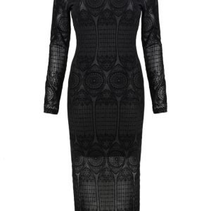 Hell Bunny Mea Culpa Cathedral Dress Black