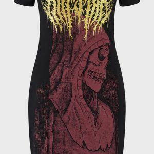 Killstar Alchemy Arcane Rituals Mini Dress Black Red