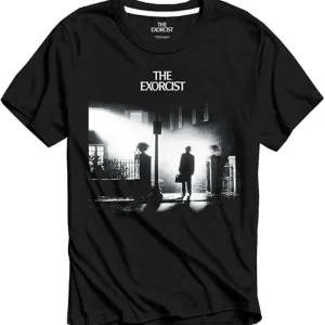 Retro Movies The Exorcist Poster T-Shirt Black